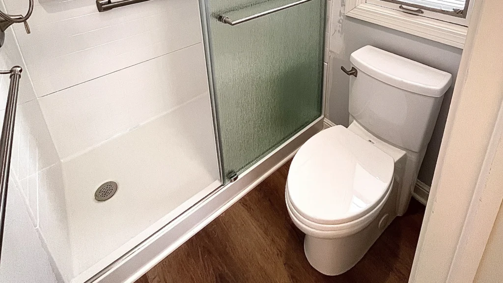 Janecek's professional installation of a walk-in shower