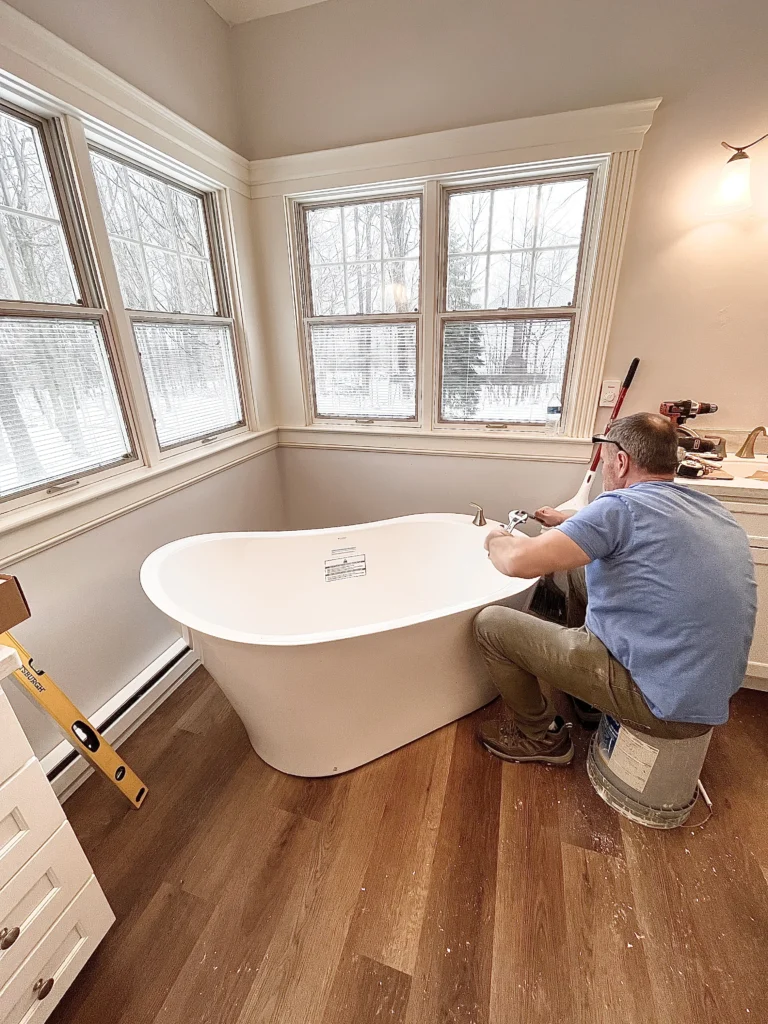 Expert bathroom remodel by Janecek featuring custom tiling